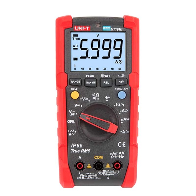 UNI-T  Industrial Digital Multimeter TRMS 6000 Count DMM 20A  600V Volt ACV LOZ LPF Tester GS/CE/cTUVus Certified