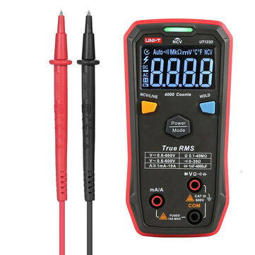 UNI-T UT123D Mini Intelligent Digital Auto Range Multimeter True RMS AC DC Voltage Ammeter NCV Tester