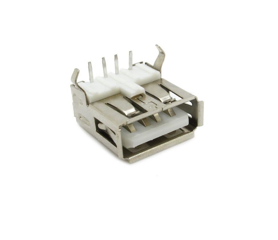 USB Female Type- A PCB mount connector Right angle 