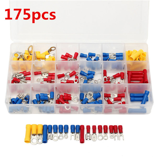 Value Pack Assorted of 175pcs Insulated Wire Terminal Block Connector Kit