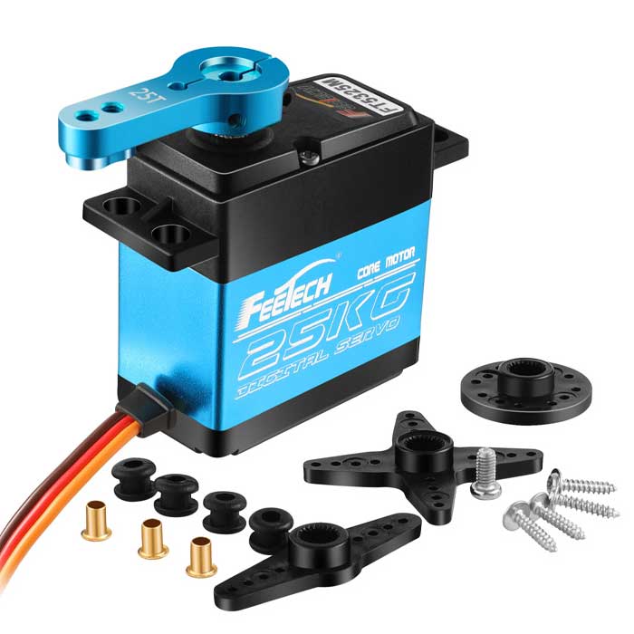 Waterproof FEETECH FT5325M 7.4V 180 Degree High Speed Metal Gear Digital Servo Torque:25KG