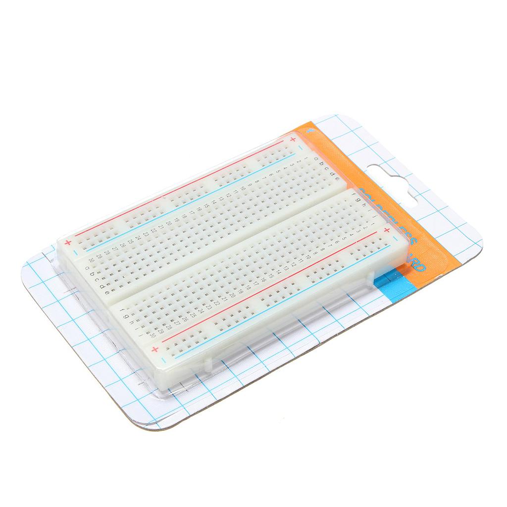 White 400 Points Solderless Breadboard