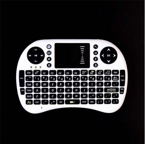 Wireless White Keyboard Remote Control with touch pad Rii mini i8 