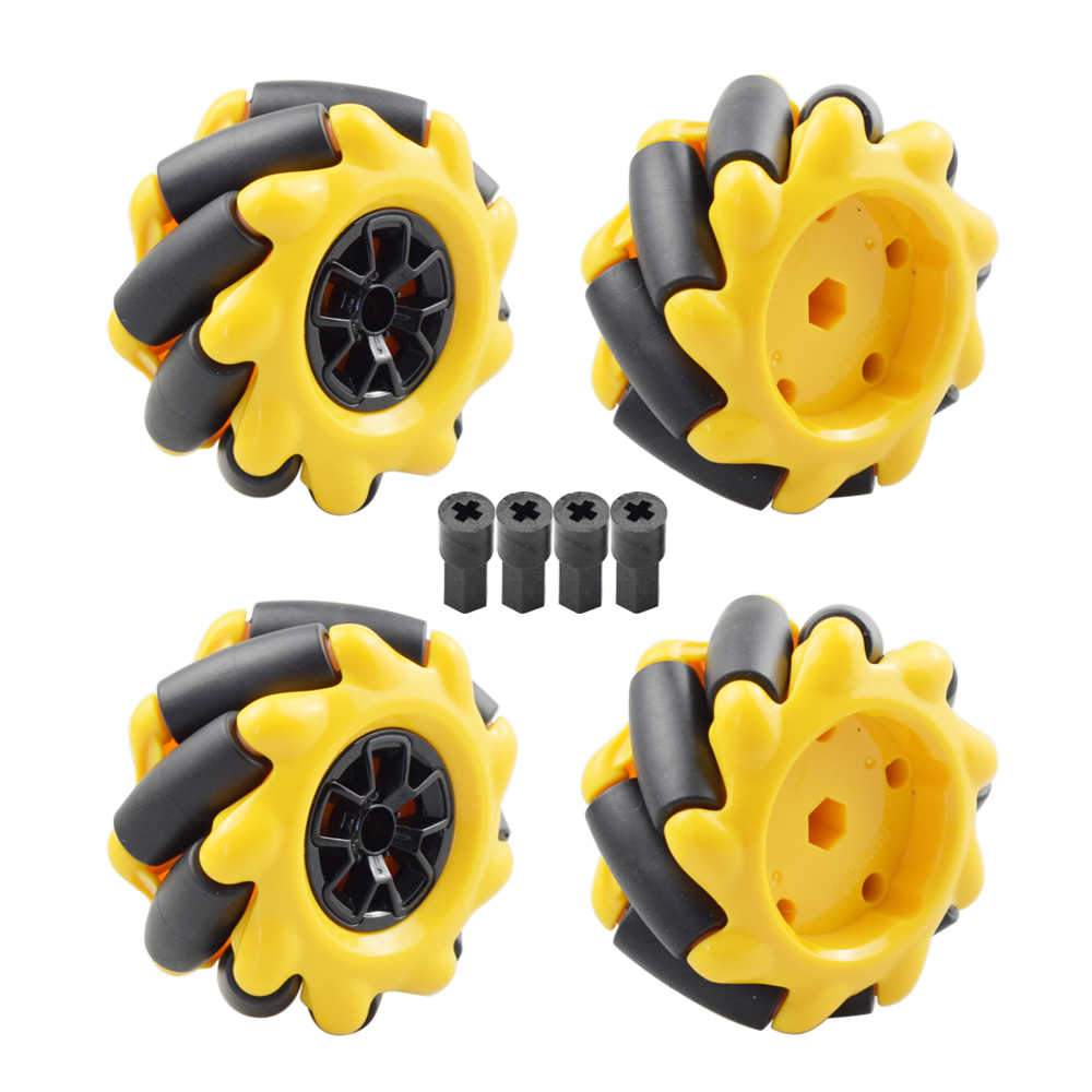 Yellow Mcanamum Wheel 80MM-A（4pcs/set) with Hubs