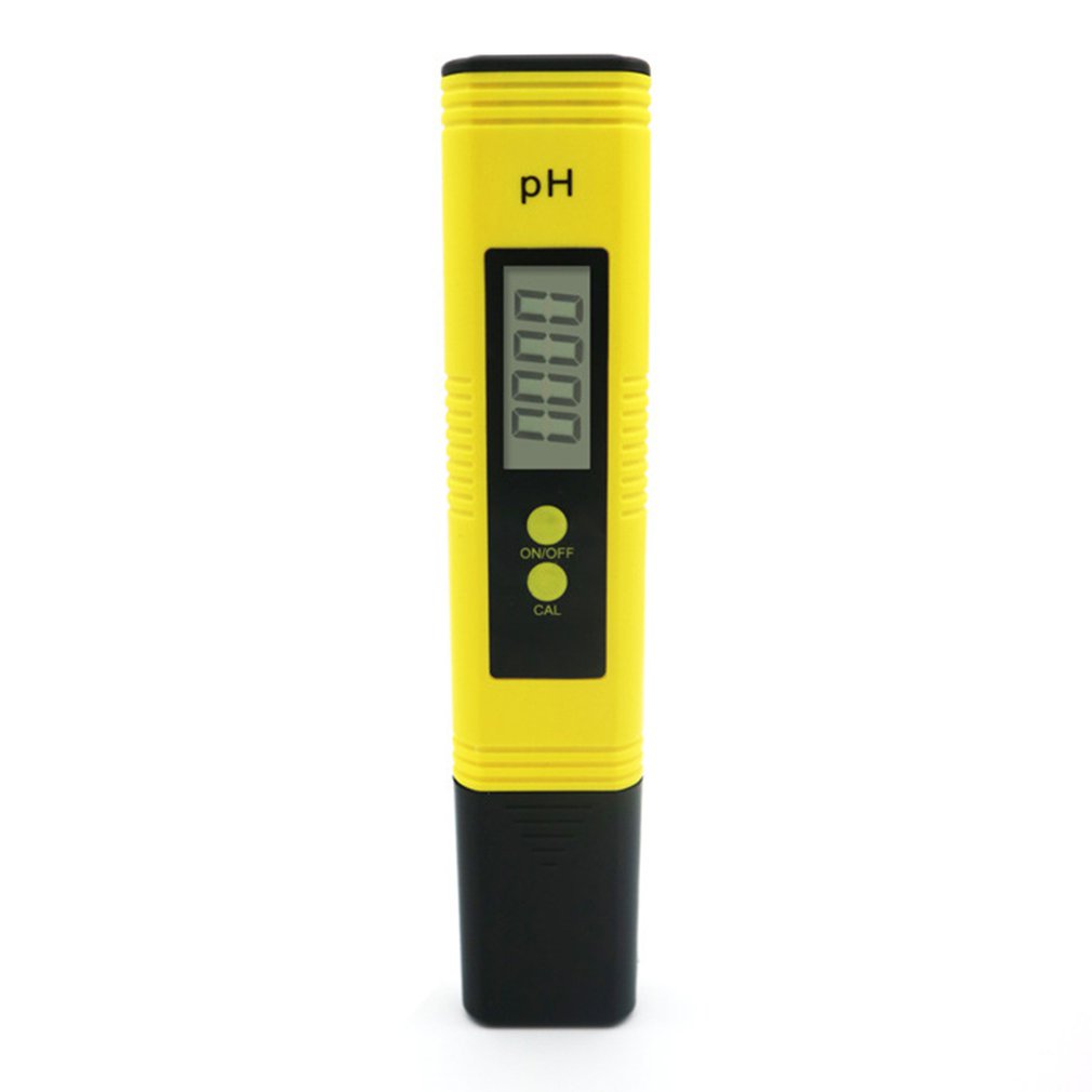 Yellow PH02 Digital LCD PH Meter Pen of Tester Range 0.00-14.00