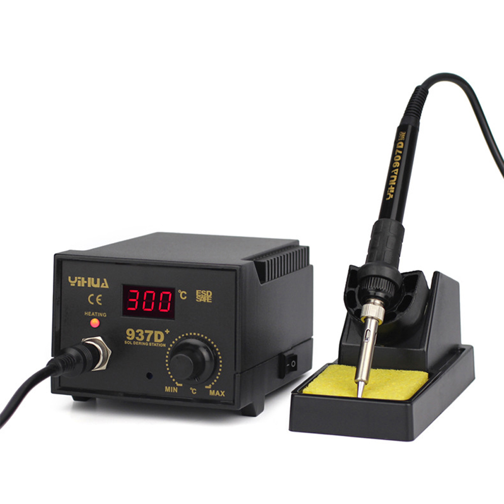 YIHUA937D+ 60W Digital Display High-Power Heating Core Soldering Station UK Plug