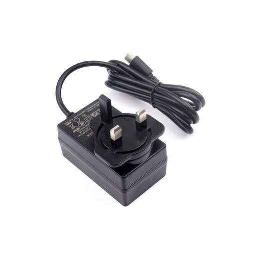 [RA819] Black Power Supply PSU- 27W-USB-C- UK-B for Raspberry Pi 5