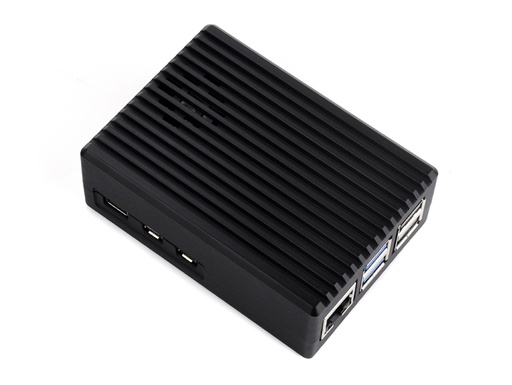 [RA794] Stripe Metal Aluminum Case with Four-line Fan for Raspberry Pi 5