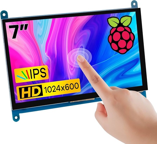 [RA215] 7 inch 1024*600 Resolution  LCD Capacitive Touch Panel with HDMI interface + USB Cable for Raspberry 
