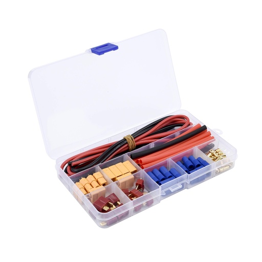 Deans T Plug EC3 XT60 Male / Female Connector 14AWG Silicone Wire Heat Shrink Tubes for RC FPV Drone