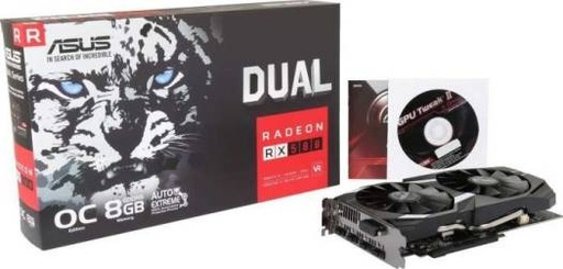 [RX580-O8G] ASUS DUAL-RX580-O8G Radeon RX 580 8GB Dual-Fan OC Edition GDDR5 DP/HDMI/DVI, VR Ready
