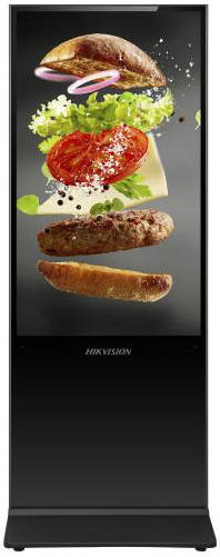[d6055ul-b/s] Hikvision Floor Standing Digital Signage, 55" 4K UHD Display, 60Hz Refresh Rate, 6.5ms Response Time, 2x Built-In Speaker, Wi-Fi, Bluetooth 4.2, LAN