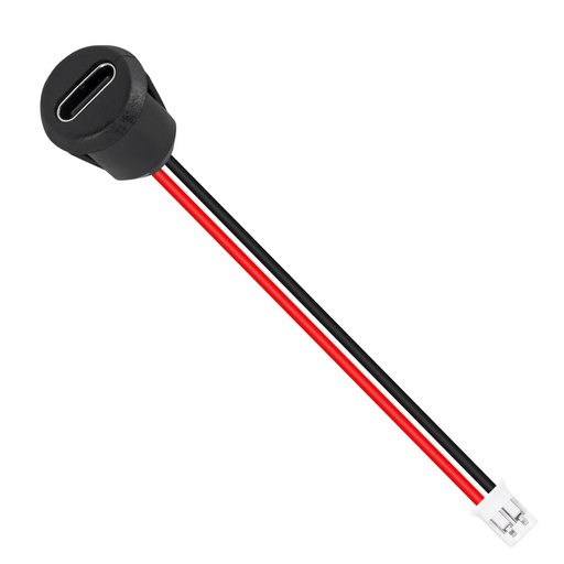 [typec-female] Type-C Female Chassis 2P Direct Crimp USB Female Chassis C Connector (2pin Without Terminal)