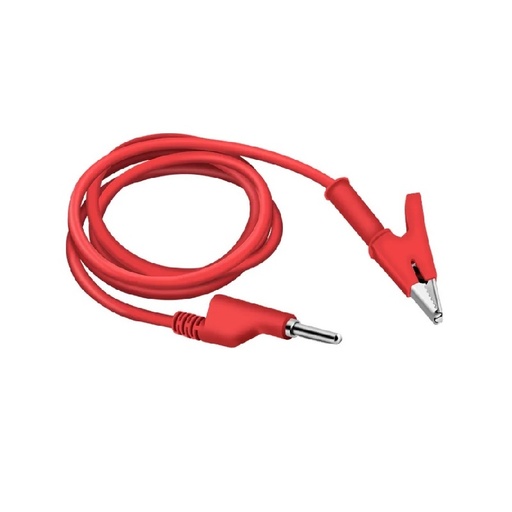 [IA188] Red 1M Double End Test lead Wire 4mm Banana Plug Alligator Clip Crocodile 15A