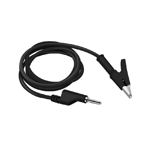 [IA189] Black 1M Double End Test lead Wire 4mmBanana Plug Alligator Clip Crocodile 15A