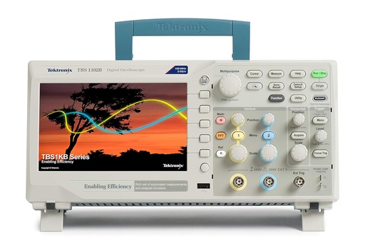 [TBS1102B] Tektronix TBS1102B Digital Storage Oscilloscope, 100 MHz bandwidth, 2GS/s sample rate, 2 channel, 2.5K record length