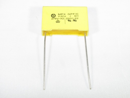 0.22uF 250V Metallised Polypropylene X2 Style Capacitor