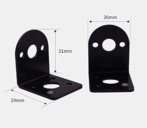 [JA054] 25MM DC Gear Motor Fixed Seat 370 DC Motor Bracket Intelligent Car Robot Accessories with Screws
