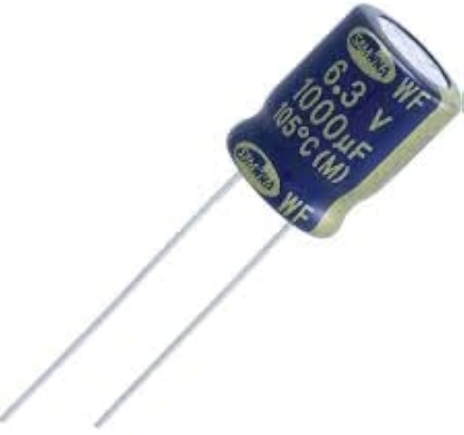 [1000UF6.3] 1000uF 6.3V Electrolytic Capacitor