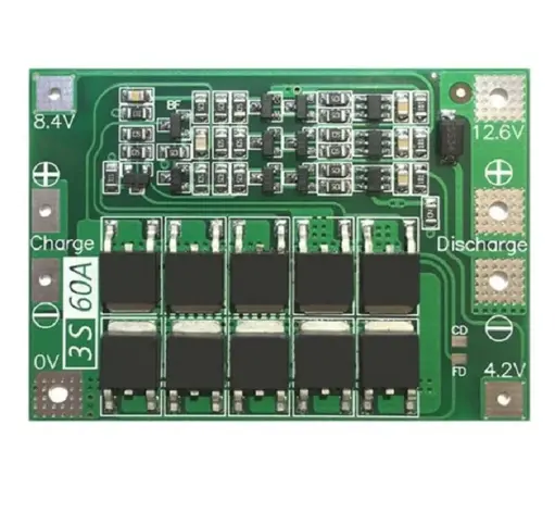 [AH439] 3 Series 11.1V 12.6V 60A 18650 Lithium Battery Protection Board  (Enhanced Version）