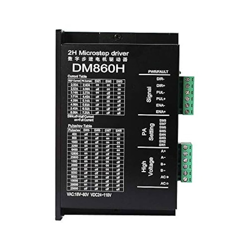 [AH279] AC/DC24-80V DMA860H Micro Stepper Driver 2 Phase Step Motor Driver for Nema 34 Nema 42 Stepper Motor Controller Max 7.2A