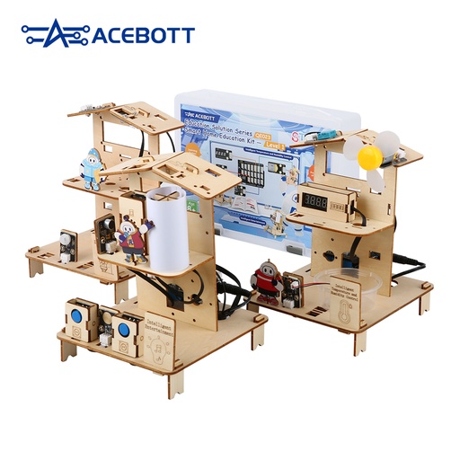 [QE023] ACEBOTT QE023 ESP32 STEM School Smart Home Kit Education Solution Series with Teaching Resource for Arduino