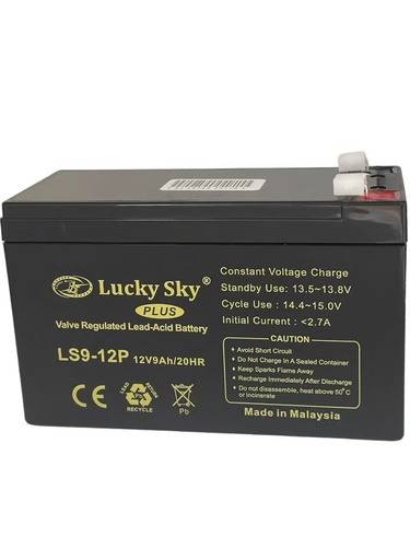 [LS9-12P] 12V 9Ah High-Performance Rechargeable Sealed Lead Acid Battery LUCKYSKY