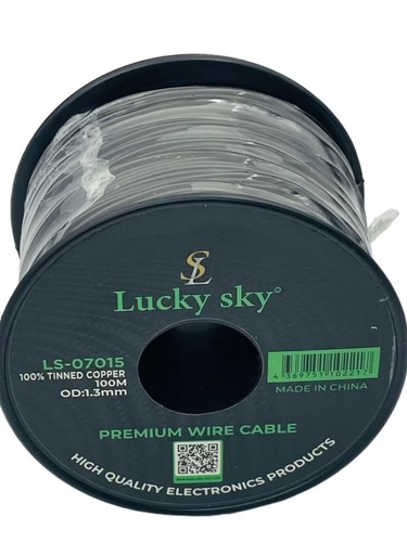 [LS--07015-blk] Hook Up Wire 26awg Wire Flexible Silicone Tinned Copper UL1007 Silicone Rubber Insulated Black Color 50M 164ft OD:-1.3mm Stranded Hook up Wire