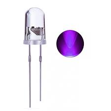 [ZA131] 18mm Leg Water Clear LED 5MM Purple