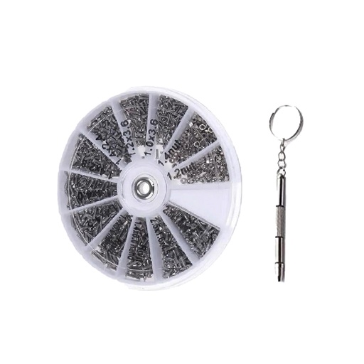 [AE285] 600pcs M1 M1.2 M1.4 M1.6 Screw Nut Assortment Set, Miniature Screws, Stainless Steel Screw and Nut Set with Mini Screwdriver, Key Chain Assortment Set