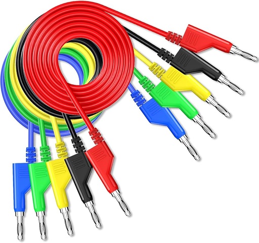 Double-Ended Stackable Banana Male Plug 1000V 15A  Test Lead Cable 1 Meter