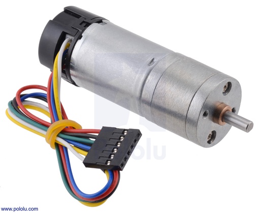 Pololu 75:1 Metal Gearmotor 25Dx69L mm HP 12V with 48 CPR Encoder 22 kg⋅cm 