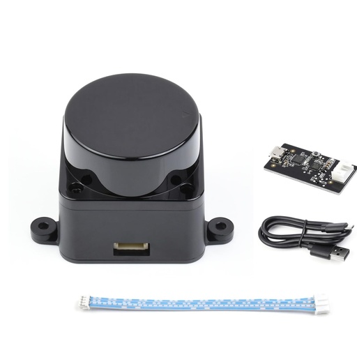 LD19 D500 LiDAR Developer Kit, 360 DToF Laser Scanner, Supports ROS1/2, Raspberry Pi & Jetson Nano 12M Radius 