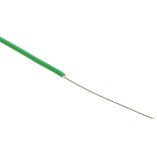 [CWCX0030-meter]  Hookup Solid Core Wire 1/0.6m TC + PVC OD 1.25MM GREEN - 1 Meter