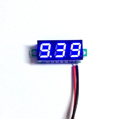 [NC073] 0.28inch 3.5-30V Two Wire DC Voltmeter Blue