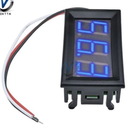 [NC062] 0.56inch 0-30V Three Wire DC Voltmeter Blue