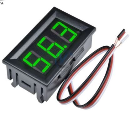 [NC063] 0.56inch 0-30V Three Wire DC Voltmeter Green