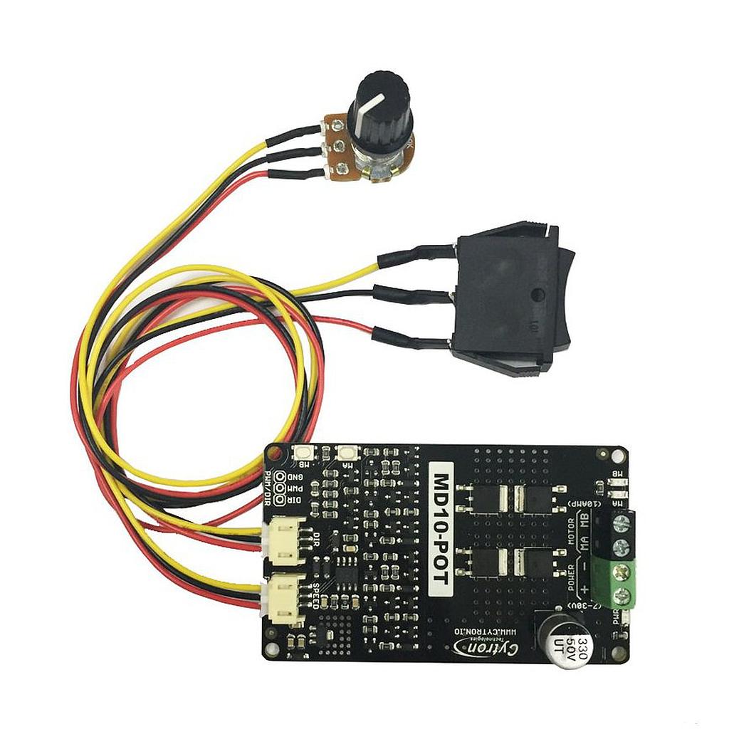 10 Amp 7V-30V Potentiometer & Switch Control DC Motor Driver | Creative ...