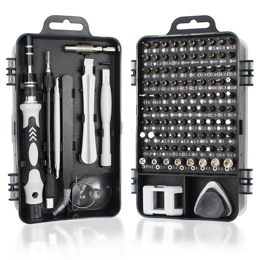 [AE296] 115 in 1 Multi-Purpose Screwdriver Set Black (Plastic Box）