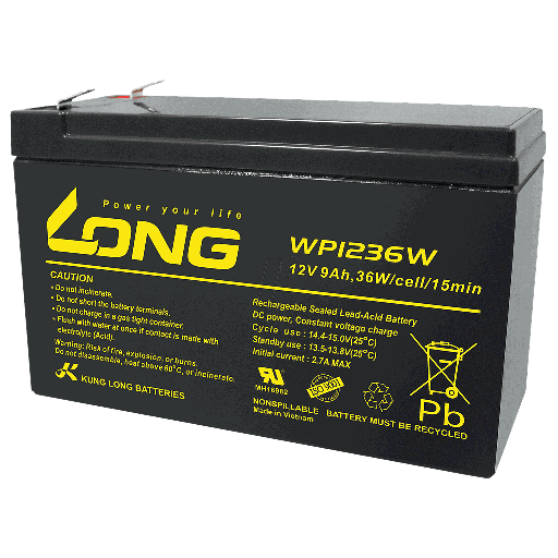 [12V9AHLONG] 12V 9Ah lead acid rechargeable battery LONG 