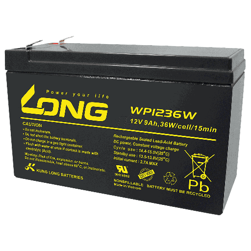 [12V9AHLONG] 12V 9Ah lead acid rechargeable battery LONG