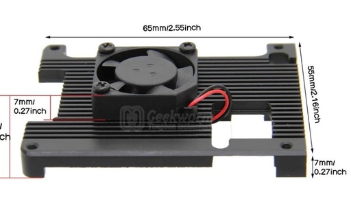 [RA773] 16.5*15.5*1.3CM Black Aluminum Heat Sink for Raspberry Pi 2B/3B/4B