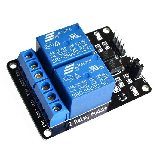 [AA025] 2 Channel Relay Module with light coupling 5V