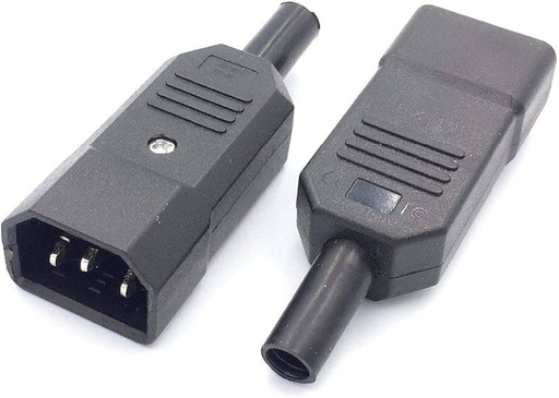 [HY1098] 3Pin IEC-C14 Socket Computer Power Cable Adapter 10A 250V