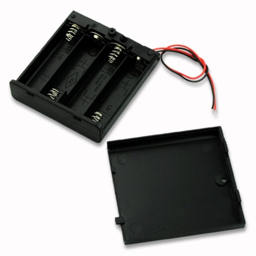 [AD036] 4 x AA Battery Holder Box, With Cover/on-off