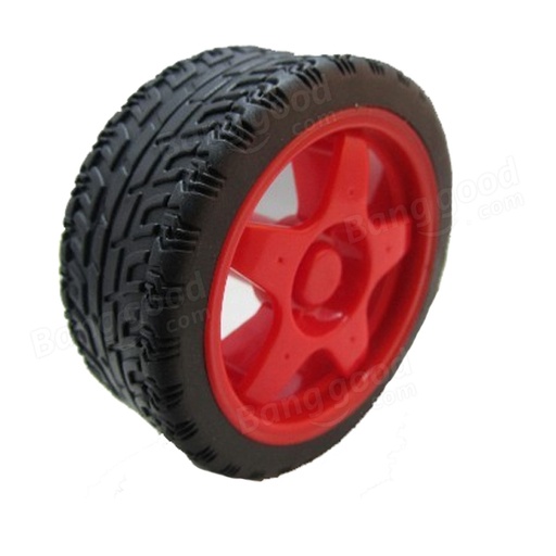 [ND023] 65mm Robot Smart Car Wheel Red