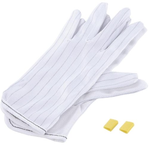 [RA210] Anti-static ESD Gloves Pair with Finger Skid Resistance Spot