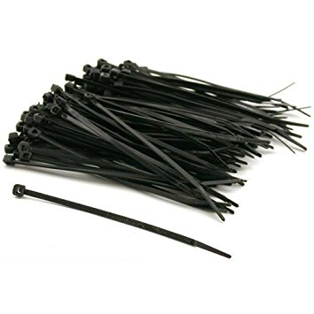 [3A109] Black Zip Ties Self-locking Nylon Cable 3*100mm 1000pcs/bag