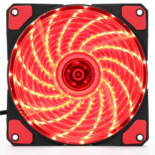 [HA137] Colorful 12025 DC12V LED Silent Double Aperture Mute Exhaust Cooling Fan with 33 Light Size: 120*120*25MM