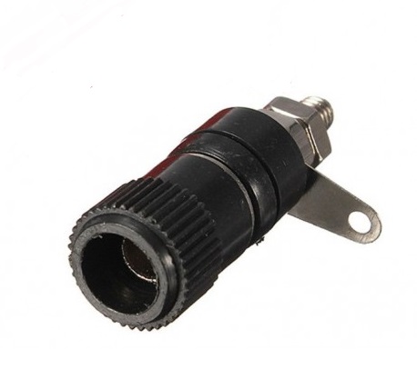 [KL806] Female banana plug, 4 mm, BLACK